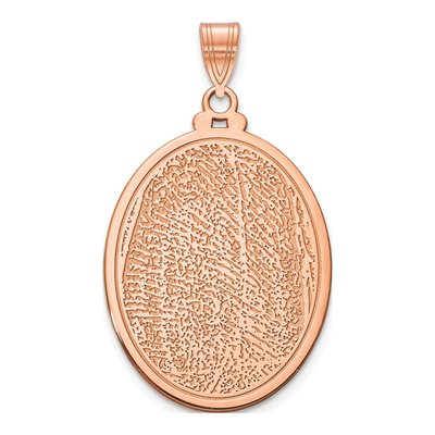 14K Rose Gold Personalized Fingerprint Pendant