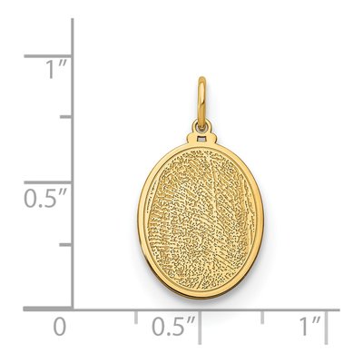 Gold-Plated Sterling Silver Personalized Oval Fingerprint Charm – view 2