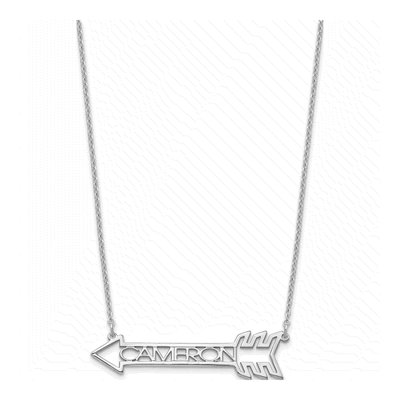 Sterling Silver Personalized Arrow Name Necklace – view 2
