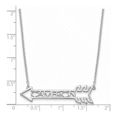 Sterling Silver Personalized Arrow Name Necklace – view 3