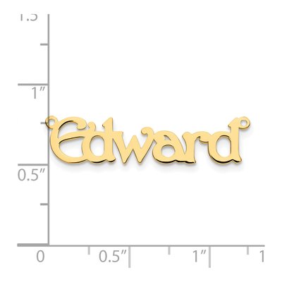 Gold-Plated Sterling Silver Personalized Name Plate Pendant – view 3
