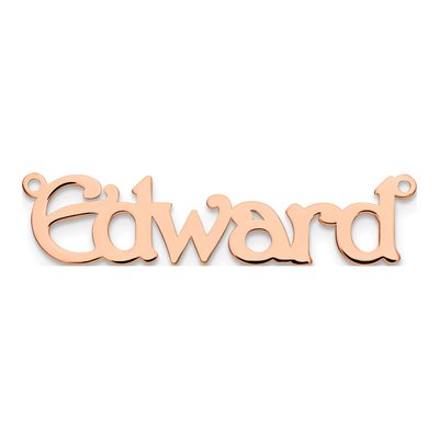 14K Rose Gold Personalized Name Plate Pendant