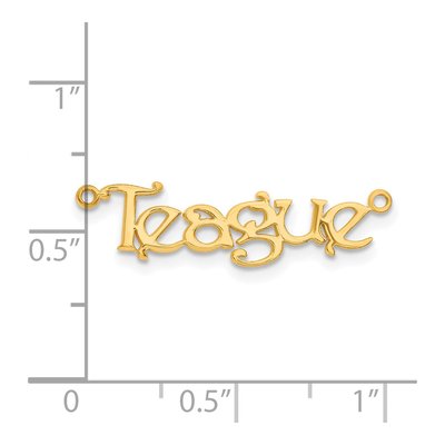 Gold-Plated Sterling Silver Personalized Name Plate Pendant – view 3
