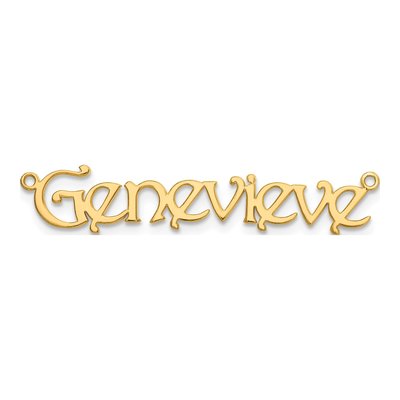 Gold-Plated Sterling Silver Personalized Name Plate Pendant – view 5
