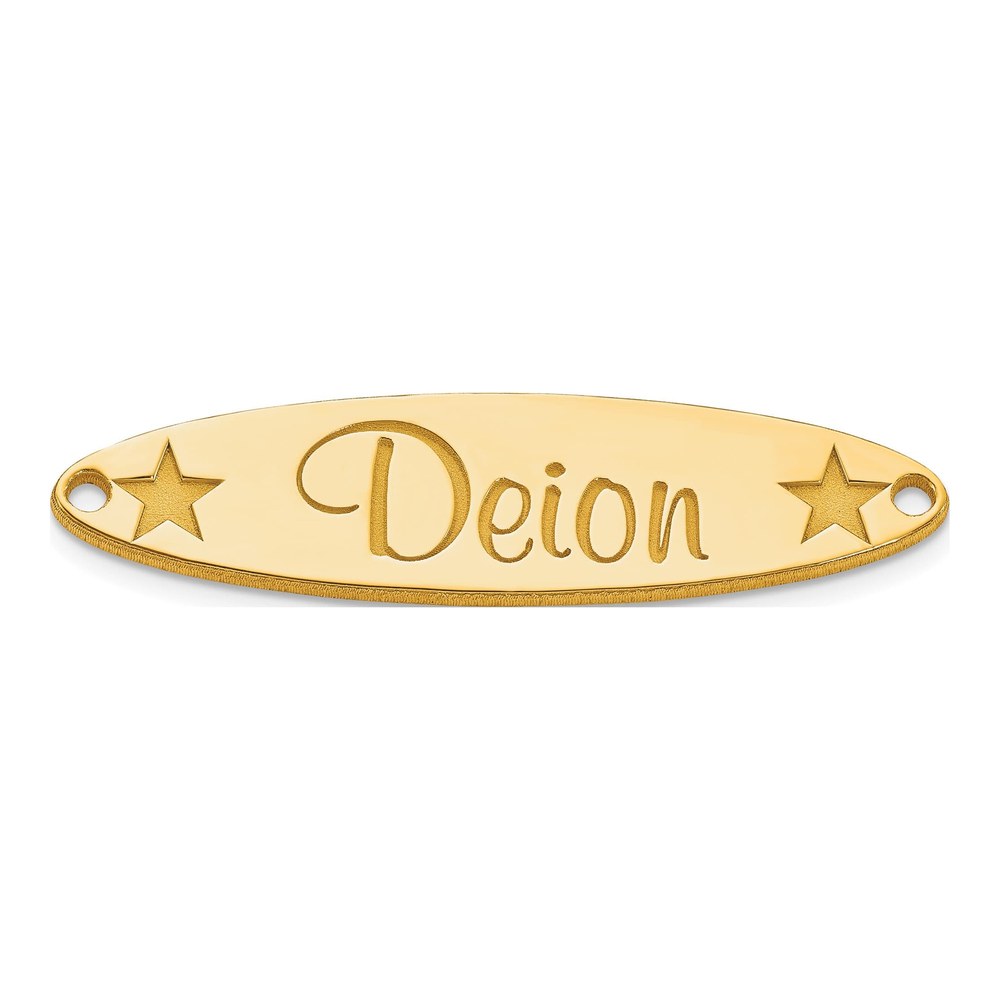 Gold-Plated Sterling Silver Personalized Name Plate Pendant