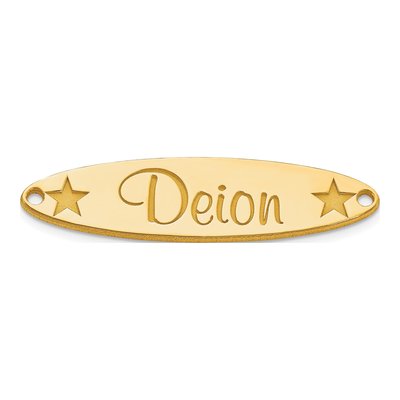 Gold-Plated Sterling Silver Personalized Name Plate Pendant
