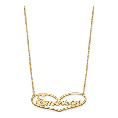 Gold-Plated Sterling Silver Personalized Heart Name Necklace – view 2