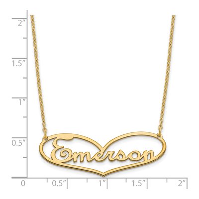 Gold-Plated Sterling Silver Personalized Heart Name Necklace – view 3