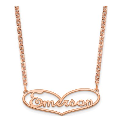 Rose Gold-Plated Sterling Silver Name Necklace