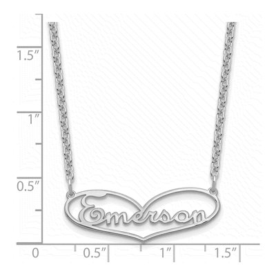Sterling Silver Personalized Heart Name Necklace – view 3