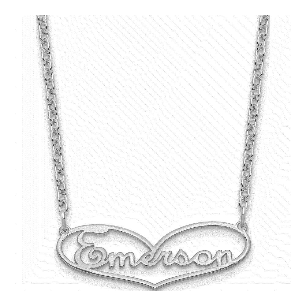 Sterling Silver Personalized Heart Name Necklace