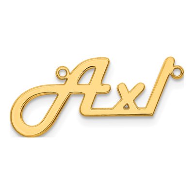 Gold-Plated Sterling Silver Personalized Name Plate Pendant – view 2