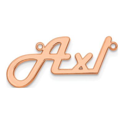 14K Rose Gold Harlow Font Underlined Name Plate Pendant – view 2
