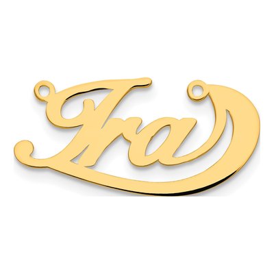 Gold-Plated Sterling Silver Personalized Name Plate Pendant – view 2