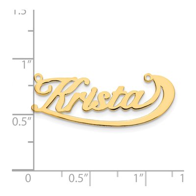 Gold-Plated Sterling Silver Personalized Name Plate Pendant – view 3