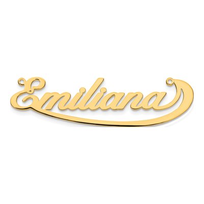 Gold-Plated Sterling Silver Personalized Name Plate Pendant – view 5