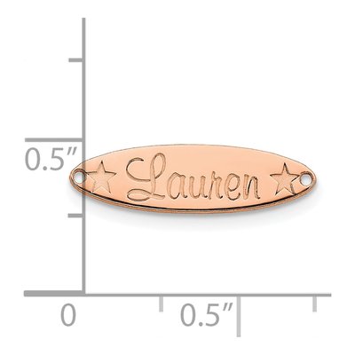 14K Rose Gold Personalized Name Plate Pendant – view 2
