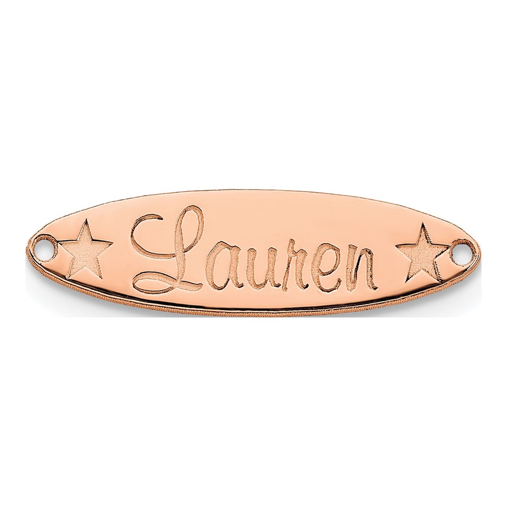 14K Rose Gold Personalized Name Plate Pendant