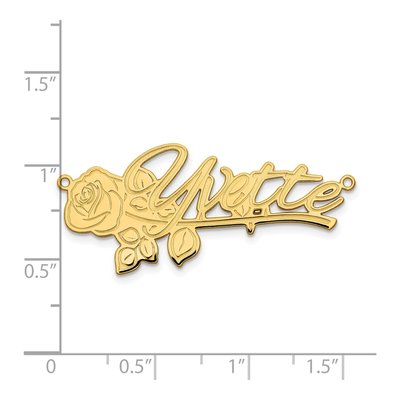 Gold-Plated Sterling Silver Personalized Name Plate Pendant – view 3