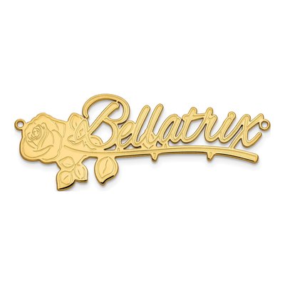 Gold-Plated Sterling Silver Personalized Name Plate Pendant – view 5