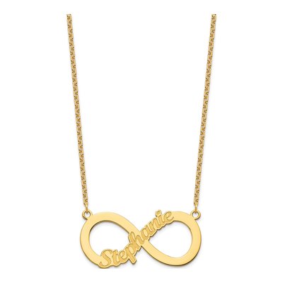 Gold-Plated Sterling Silver Personalized Name Infinity Necklace – view 2