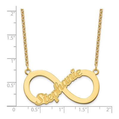 Gold-Plated Sterling Silver Personalized Name Infinity Necklace – view 3