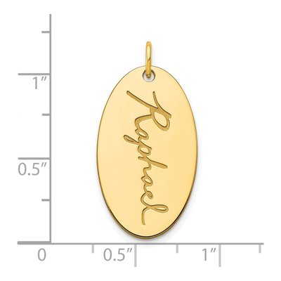 Gold-Plated Sterling Silver Personalized Oval Signature Charm – view 2