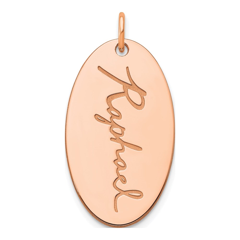 Rose Gold-Plated Sterling Silver Oval Signature Charm