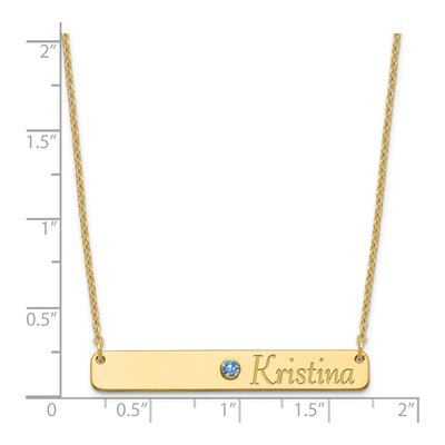 Gold-Plated Sterling Silver Personalized Bar Necklace – view 3