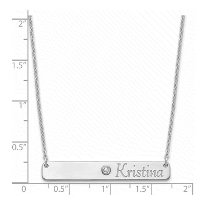 Sterling Silver Personalized Bar Necklace – view 3