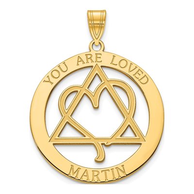 Gold-Plated Sterling Silver YOU ARE Loved Adoption Pendant