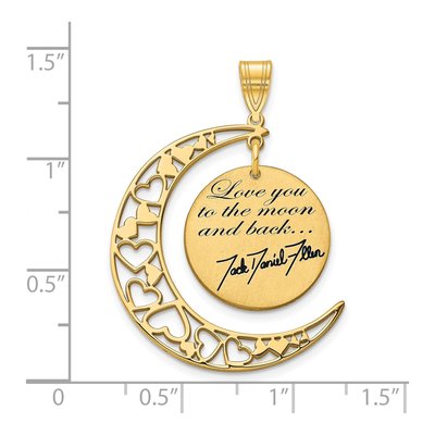 Gold-Plated Sterling Silver Love You to Moon Signature Pendant – view 2
