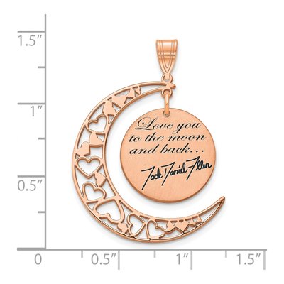 Rose Gold-Plated Sterling Silver LOVE YOU to MOON Signature Pendant – view 2