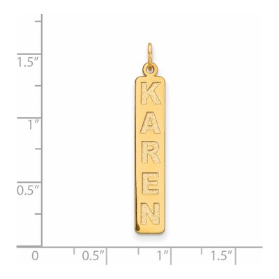 14K Yellow Gold Large Bar Charm – view 2