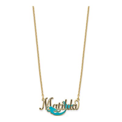 Gold-Plated Sterling Silver Personalized Mermaid Name Necklace – view 2