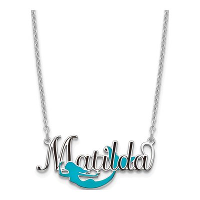 Sterling Silver Personalized Mermaid Name Necklace