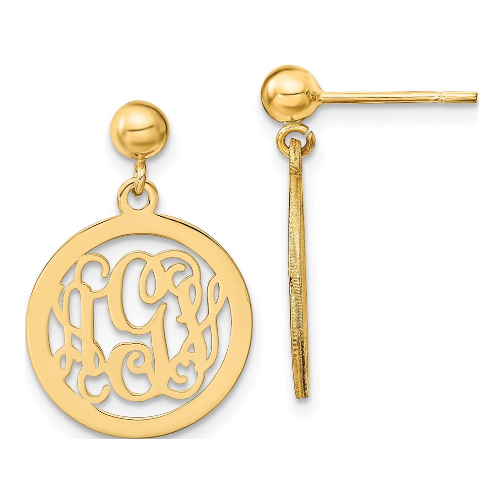 Personalized Monogram Dangle Earrings