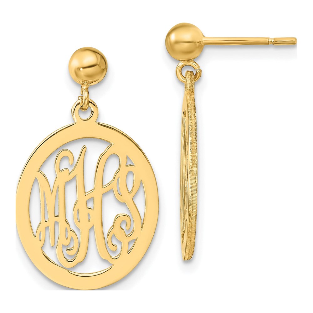 Personalized Monogram Dangle Earrings