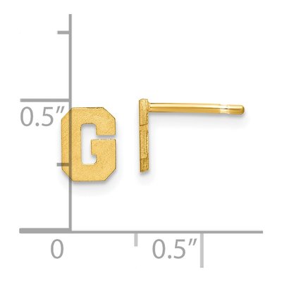 Gold-Plated Sterling Silver Letter G Stud Earrings – view 4