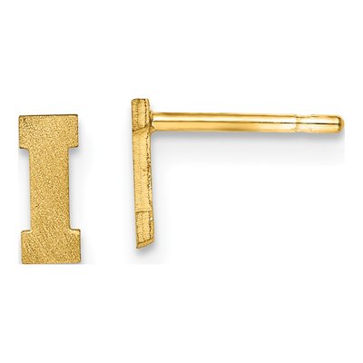 Gold-Plated Sterling Silver Initial I Stud Earrings