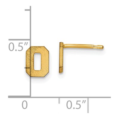 Gold-Plated Sterling Silver Letter O Stud Earrings – view 4
