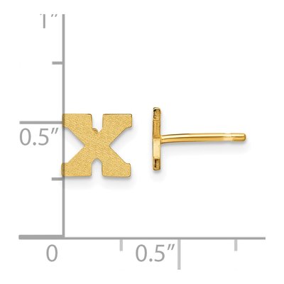 Gold-Plated Sterling Silver Letter X Stud Earrings – view 4
