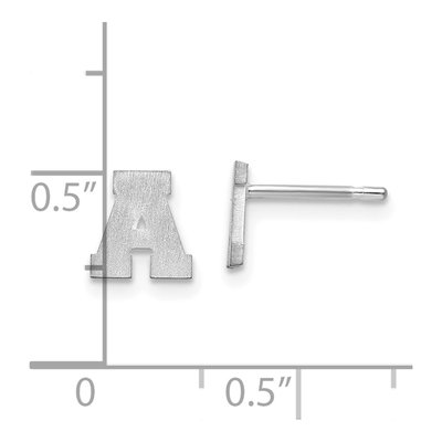 Sterling Silver Letter A Stud Earrings – view 6