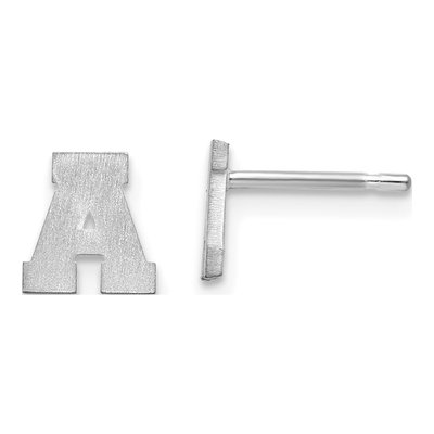 Sterling Silver Letter A Stud Earrings