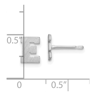 Sterling Silver Letter E Stud Earrings – view 6