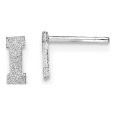 Sterling Silver Initial I Stud Earrings