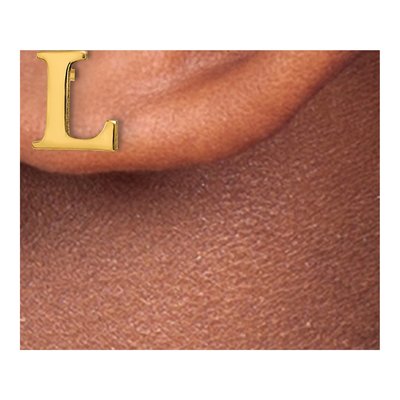 Gold-Plated Sterling Silver Letter L Stud Earrings – view 3