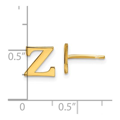 Gold-Plated Sterling Silver Letter Z Stud Earrings – view 4