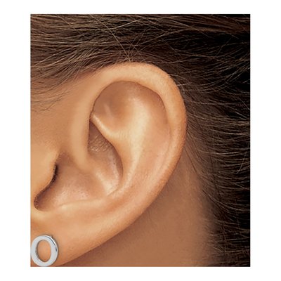 Sterling Silver Letter O Stud Earrings – view 4