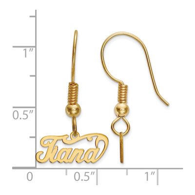 Gold-Plated Sterling Silver Name Plate Dangle Earrings – view 2